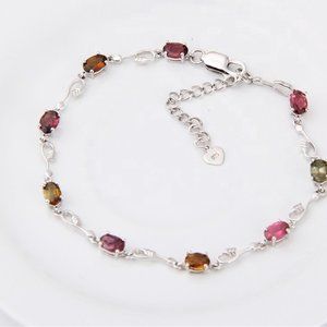 Natural Topaz Peridot Amethyst Bracelet